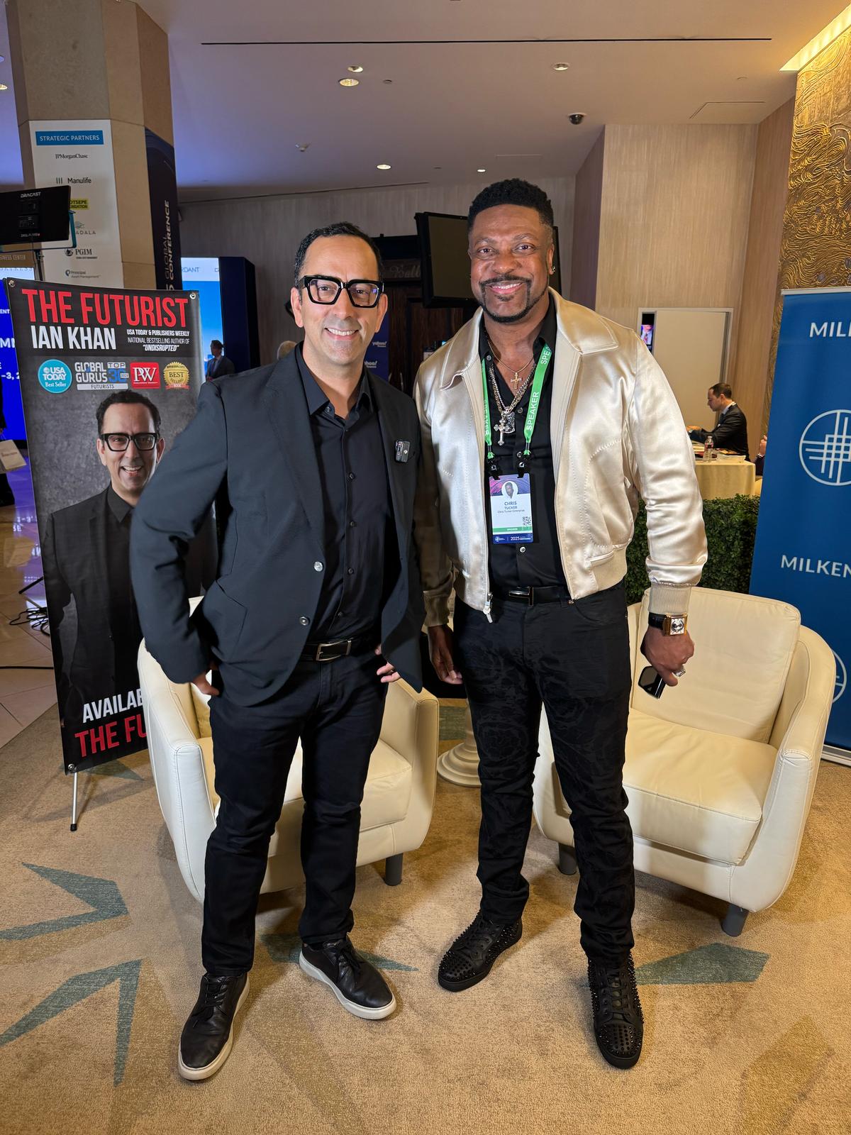 With Chris Tucker at the Milken Global Conference