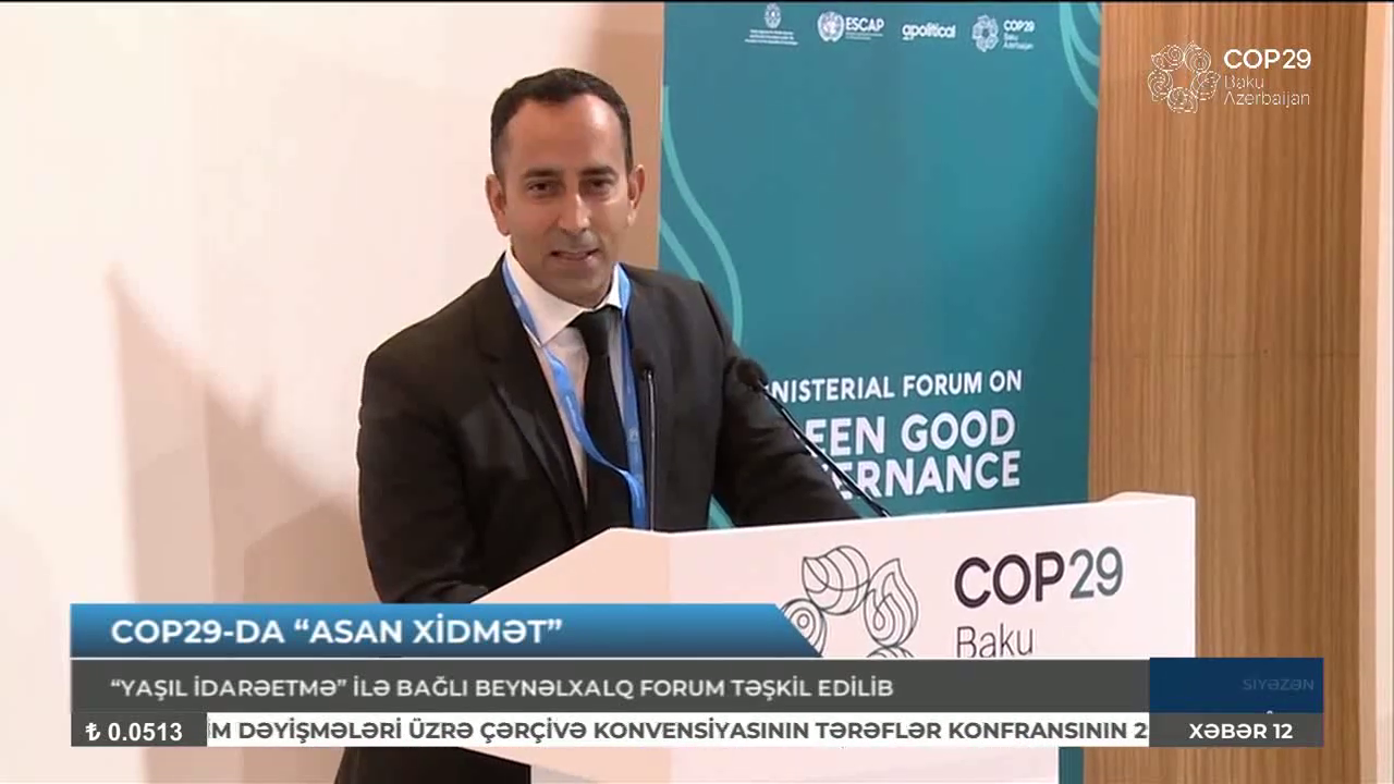 Ian Khan speaking at COP29