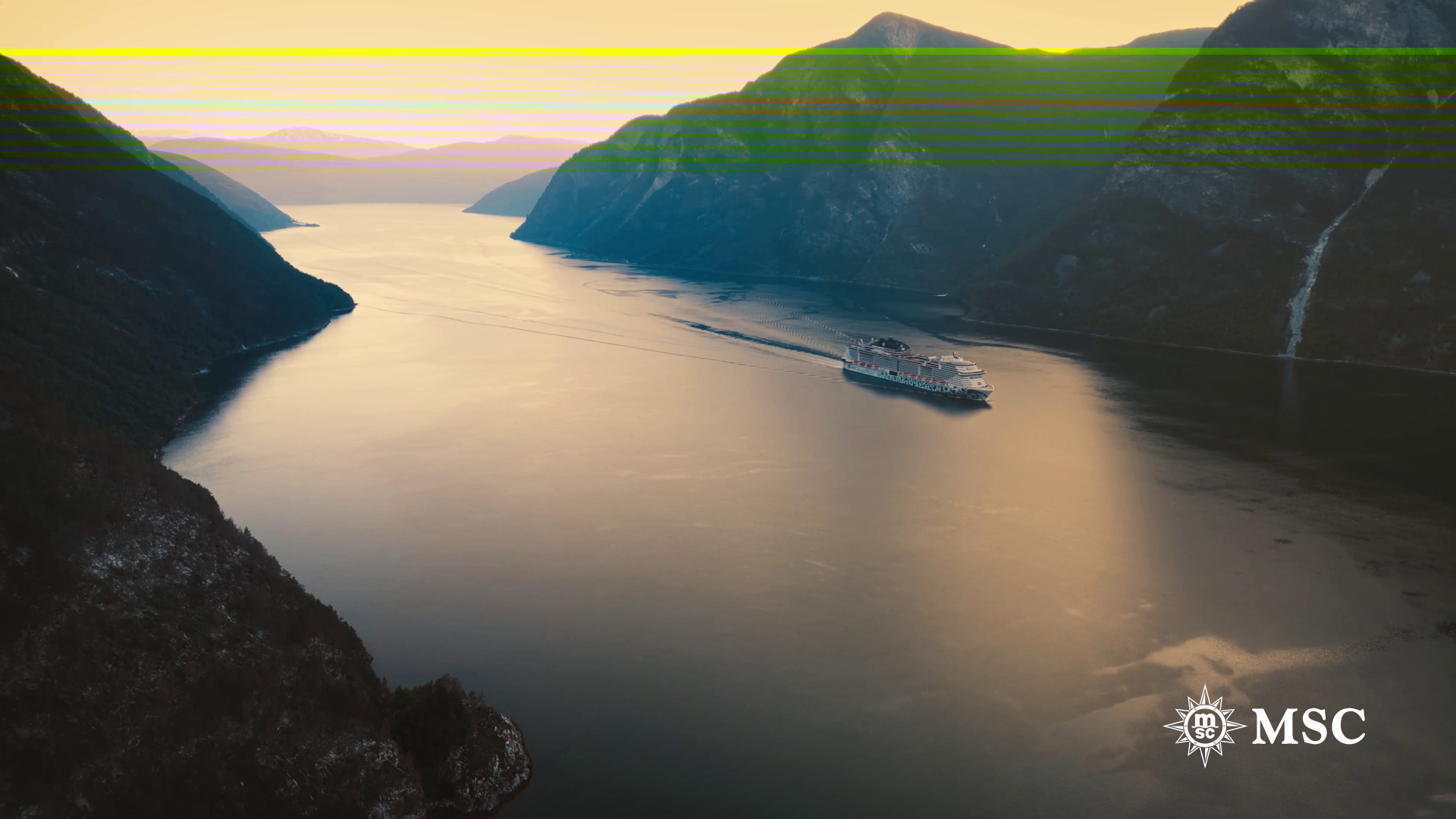 Cinematic aerial over the fjords