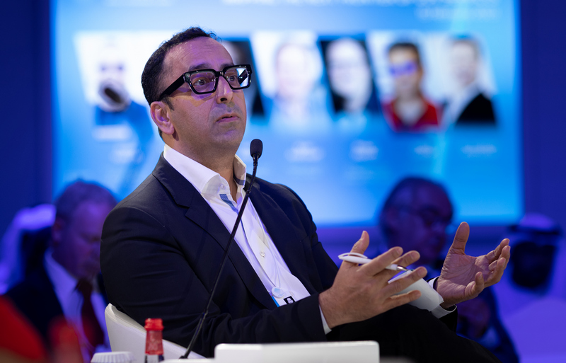 Moderating on the main stage